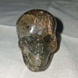 Polished Smokie Quartz Skull Decor